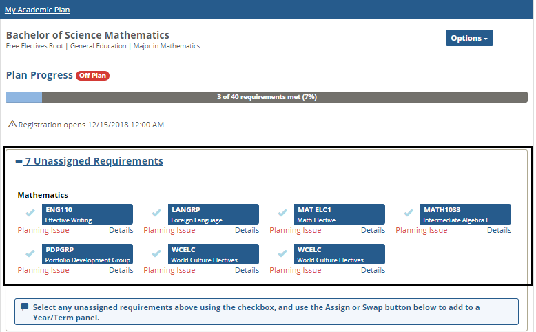 MyAcademicPlan_PlanProgress_UnassignedRequirements.png